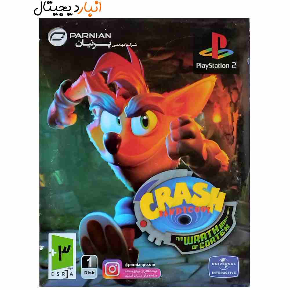  بازی ( کراش بندیکوت ) CRASH THE WRATH of CORTEX پلی استیشنPS2 پرنیان 