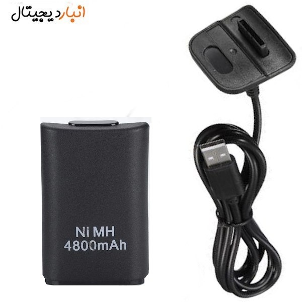  کابل شارژ + باتری دسته XBOX360 مدل RA-003-2