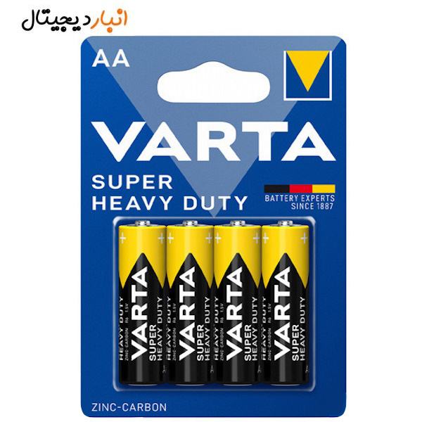  باتری قلمی 4 عددی کارتی VARTA 1.5V R6P SUPER AA 
