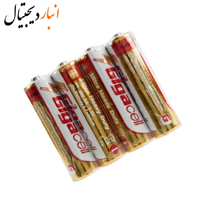  باتری قلمی 4 عددی شرینگ GIGACELL 1.5V R6-4S  AA2