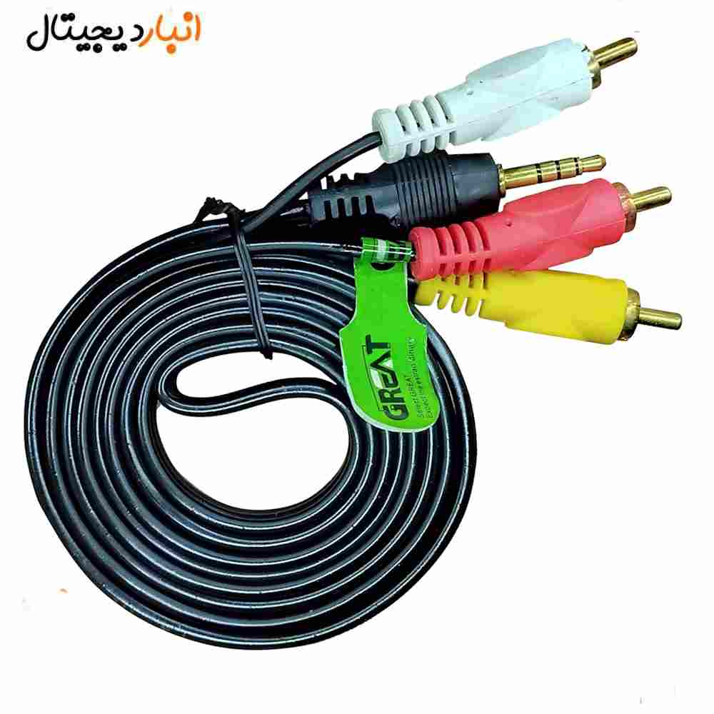 Cable 1 to 3 jack 3.5MM length 1.5M GREAT