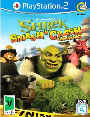 بازی SHREK SMASH CRASH RACING پلی استیشن PS2 نشر گردو