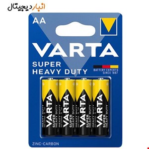 باتری قلمی 4 عددی کارتی VARTA 1.5V R6P SUPER AA 