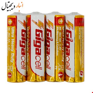 باتری قلمی 4 عددی شرینگ GIGACELL 1.5V R6-4S  AA2