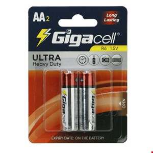 باتری قلمی 2 عددیGIGACELL  1.5V R6 AA2  