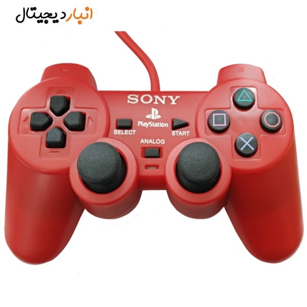 Matte red PS2 controller with ICE silk cable